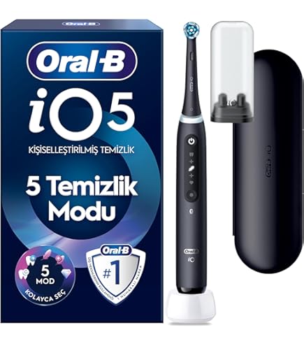 Oral-B iO - 5 Siyah Yapay Zeka Teknolojili Şarjlı/Elektrikli Diş