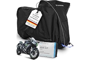 ‎MYCOVER MYCOVER handgefertigte Premium Motorrad Abdeckplane – 30 Größen für über 2500 Modelle – 100% passgenau, wasserdicht, Winterfest & extrem reißfest – Indoor & Outdoor - Größe L (L235xB100xH120)