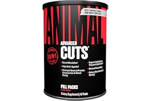 ‎ANIMAL ANIMAL Cuts – All-in-One-Formel mit über 35 Inhaltsstoffen inkl. Koffein, Ashwagandha & Ginseng - Thermogenes Supplement zur Hilfe beim Gewichtsverlust - 42 Pill Packs