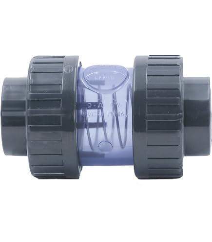 PISCINEO Clapet Anti-Retour Transparent PVC Pression Diamètre 50mm Avec Trappe De Visite