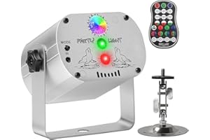 FODEXAZY Luces de Discoteca LED RGB, Luces de Fiesta con más de 60 tipos de Efectos de Iluminación y Control Remoto, el Cable USB y la Batería incorporada son adecuados para Navidad Fiesta Discoteca Decoración