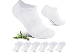 Cirorld Bambusowe skarpety do sneakersów, dla kobiet i mężczyzn, rozm. 39-42, 43-46,6 pary, oddychające, krótkie skarpety, antybakteryjne, sportowe, wchłaniają wilgoć, do biegania