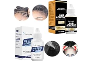 Ganbaro Lace Wig Glue, Wig Adhesive and Glue Remover Set, Waterproof Wig Glue, Hair Bonding Glue, Lace Wig Glue Remover, for Lace Front Wigs and Poly Hairpieces, Toupee (38ml+38ml) (#1)