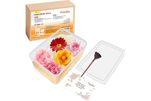3LBS Fonday 3-in-1 Silica Gel Flower Drying Crystals with Sealed Container and Brush, Small Beads Color Indicating Reusable