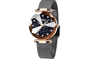 CIVO Orologio Donna Elegante da Polso Orologio Stelle Bracciale Analogico Quarzo Cielo Stellato Diamanti Regalo