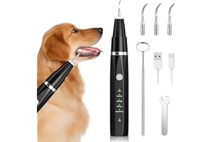 LOVE BEGANS Zahnsteinentferner Zahnreiniger Ultraschall für Hund und Katze, Zahnpflege Set für Hunde & Katzen, Zahnreinigung und Reinigungsset Bekämpft Zahnstein Mundgeruch & Zahnfleischentzündungen, Schwarz