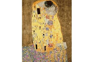 CaptainCrafts Paint by Numbers, DIY Oil Painting Paint by Numbers for Adults Beginner Canvas Acrylic Paint by Numbers Kits Arts Craft Set 16x20 Inch (Frameless, Kiss Romance Love Golden Yellow)