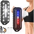 Adiwo Running Light for Runners, 2 Pack Clip on Flashlight, Hands Free Walking, Portable Rechargeable LED With 5 Modes, Ultra Bright for Camping, Fishing, and Emergency