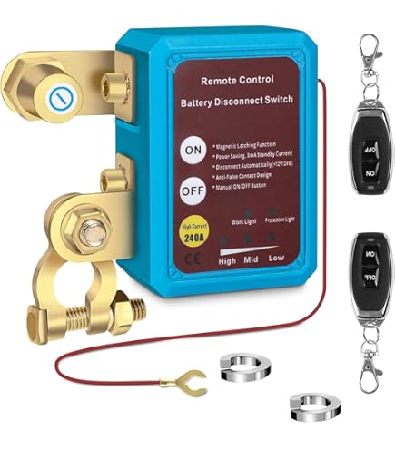 Accu Power Cutoff Hoofdschakelaar Accuscheidingsschakelaar aan Uit 2 standen Geïsoleerd voor auto RV ATV Boot 12V‑48V DC