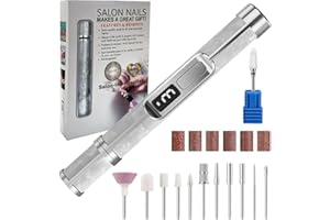 ONGNIUU Ponceuse pour Ongles Professionnel, Lime a Ongle Electrique Silencieuse, Ongle Electrique 20000RPM avec LCD écran Numérique, 3 vitesses réglables Kit de Manucure Pédicure Rechargeable Vitesse