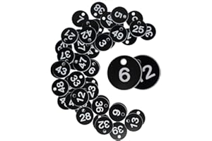 StayMax: Targhette in plastica numerate, etichette identificative, 1-100, nere