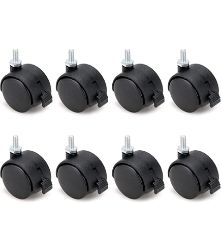 MroMax Möbelrollen 3,8 Cm – 5 Stück, 360° Dreh Produktbild-Vorschau 2