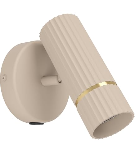 Applique Murale Orientable Tilston EGLO (couleur Sable) - Spot LED Orientable 360°, Douille E14 Max 40W, Pour Salon, Chambre, Bureau - 3