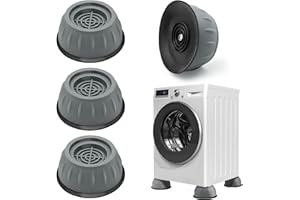 XIANGLONGY 4 Stück Waschmaschine Füße, Anti Vibration Waschmaschine, Waschmaschine Dämpfer, Rutschfest Anti-Vibrations-Waschmaschinenunterstützung, Waschmaschine Anti Vibration Füße Verlängern Ihre Lebensdauer