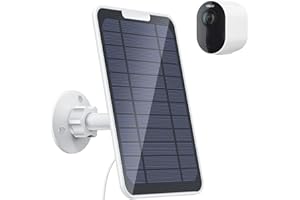 DEHKATA Solarpanel für Arlo Pro 3/4/5S/Ultra/Ultra 2/Go 2, 4w wetterfestes IP65-Solarpanel mit 360°-Wandhalterung (magnetischer Anschluss)，9,8 Fuß Ladekabel, (Stil 1)