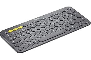 Logitech Tastiera Bluetooth wireless K380, funzione multi-dispositivo e facile interruttore, scorciatoie Windows e Apple, PC/MAC/tablet/telefono cellulare/Apple IOS+TV, layout QWERTZ tedesco - nero