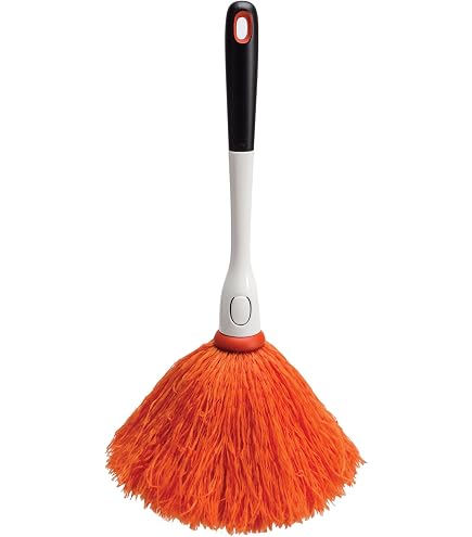 OXO Good Grips Set Balai Et Pelle à Manche Télescopique - Rouge Blanc - Idéal Maison Et Cuisine