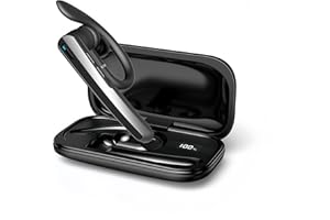 QZTCAMERA Bluetooth Headsets Handsfree Bluetooth Earpiece with 37 Hrs Talking Time Mic Mute Two Device Connection for iPhone, Android and Laptop