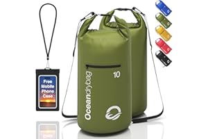 OCEANONLINESTORE Oceandrybag - Waterproof Dry Bag Backpack - Floating Dry Sack Portable for Kayaking, Beach, Rafting, Boating, Hiking, Camping, Fishing with Waterproof Phone Case