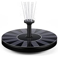 Solar Springbrunnen Pumpe, DISDIM solarbetrieben Wasser Brunnen Panel 1.4 W 4 verschiedenen Spray Köpfe,Outdoor…