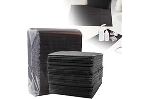 MEGYAD 125 Stücke Tattoo Unterlage: Lätzchen für Erwachsene, 33.5 X 45 cm Tischdecken Clean Pad, Reinigungspads Eignen sich für Tätowierungen，Zahnbehandlungen，Nagelkunst (Schwarz)