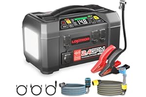 ‎LOKITHOR LOKITHOR AW401 Starthilfe Powerbank mit Autowaschanlage kabelloses,tragbares Hochdruckreinigungsset,150PSI Reifenfüller mit Digitalanzeige,2500A Starthilfe Powerbank(für bis zu 8,5L Gas/6,5L Diesel)