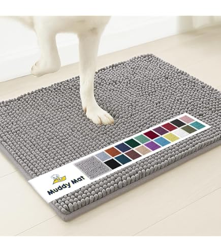 Turtle Mat Tappetino Assorbente Per Interni 40x60 Cm Grigio, Antiscivolo Con Supporto Multi-Grip, Made In UK