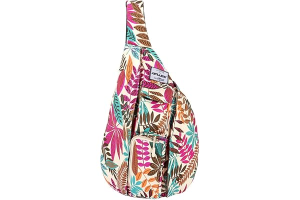 HAWEE Sport Sac de Poitrine Voyage Sling Sac à Bandoulière Crossbody Sac à Dos de Multifonction Casual for Hommes Femmes Adolescentes Travail Etude Escalade Randonnée Courir, Feuille D'érable, L
