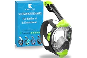 ‎KHROOM Khroom Schnorchelmaske Erwachsene & Kids ab 3 Jahre | CO2 sicher | Vollgesichtsmaske mit Easy-Breath System | Schnorchelset Alternative | Seaview Y Tauchmaske Schnorchelmaske Kinder