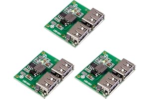 LAOMAO Double sortie USB DC DC Step Down Converter 9V 12V 24V to 5V 3A Adjustable Voltage Converter Voltage Regulator DIY Car Charger Modules (3Pack)