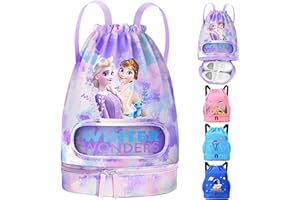 AUNGKWANG Sac Piscine Enfant, Sac Piscine Garçon Fille, Enfants Nageant Sac A Dos, Sac Enfant Étanche Avec Compartiments Garçon Fille Enfant Piscine, Plage, Camping, Vacances