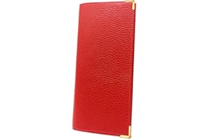 LIVAN - L702 - Porte chéquier Longue - Porte Cartes - Cuir - Format Classique - Homme Femme - 23,5 x 10 cm (Rouge T)