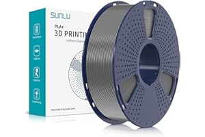 SUNLU PLA+ Filament, Filament PLA Plus Drukarki 3D 1,75 mm ± 0,02 mm, Szpula 1 kg, Szary