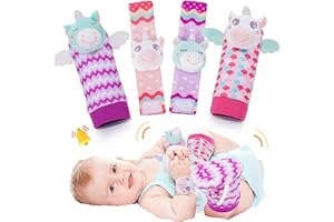 WOOTOYZ Unicorno Giocattoli Neonato 0 1 2 3 Mesi, Sonaglio Neonato 6 7 8 9 10 Mesi Regalo Bambino 6-12 Mesi Giochi Neonato Regalo Bambino 1 Anno Giocattoli Montessori 0-6 Mesi Giocattoli Sensoriali Bébé