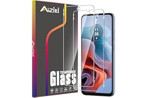 Aiziki Szklana folia ochronna na ekran do Moto G34 folia ze szkła hartowanego, ochrona przed uderzeniami, odporna na pękanie, odporna na zarysowania, HD przezroczysta, bez pęcherzyków powietrza, [2