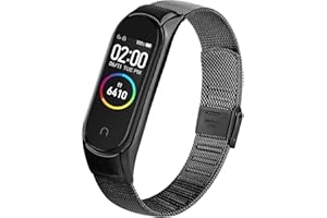 AK Armband Kompatibel mit Xiaomi Mi Band 4 Armband/Xiaomi Mi Band 3 Armband, Verstellbare Edelstahl Metall Ersatzarmband für Xiaomi Mi Band 3/Mi Band 4