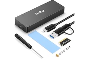 Jorkar External SSD Enclosure USB-C 3.2 for 12+16 Pin SSD MacBook Air/Pro mid 2013-2017, CNC Hard Drive Case for A1466 A1465 A1502 A1398, Portable SSDs Reader Box