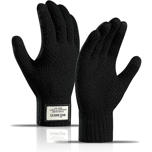 Gants Taille L Pour écrans Tactiles - Gris - Compatibles Smartphone, IPhone, IPad, Tablette