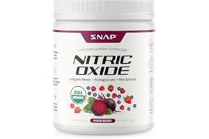 Snap Supplements Beetroot Powder, Cardiovascular Superfood, Organic Beetroot, Red Spinach, and Pomegranate, 30 Servings