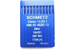 Schmetz Aiguilles pour machine à coudre industrielle : 16 x 231 CANU 14:25 1 (lot de 10) (12/80)