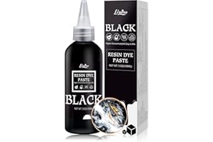 Schwarze Epoxidharz Farbe Harz Farbpaste - 100ml Konzentrierte Schwarze UV Harz Farben Pigmentpaste für Kunstharz, Schmuckherstellung, Untersetzer - Epoxy Resin Pigment Paste für Malerei, Flusstische