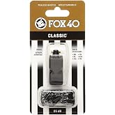 fox 40 classic resmi d&uuml;d&uuml;k, kopma emniyetli boyun askısı ile (siyah)