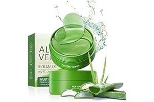 FANFALUV Aloe Vera Under Eye Gel Patches,Under Eye Patches,Under Eye Mask For Puffy Eyes,Eye Bags Remover,Moisturizing,Anti Aging,Anti Wrinkle,Dark Circles-Collagen Eye Patches 60pcs (ALOE VERA)