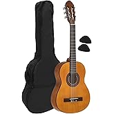 Navarrez NV15 guitarra clásica marrón 1/2, bolsa/Gig Bag, 2 púas