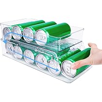 Distributeur Canettes Frigo 2 Étages - Organisateur 9 Canettes 330ml - Pliable