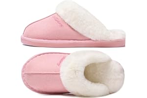 DONPAPA Kapcie damskie, męskie, z pianką z pamięcią kształtu, puszyste, zimowe, damskie, przytulne, ciepłe, antypoślizgowe, pluszowe buty domowe z podszewką polarową