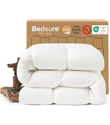 KUSNUG Dekbed voor Hotel de Luxe 50% dons, 220 × 240 cm, katoenmix, voor alle seizoenen, met dons en veren, extra zacht, ademend, gemiddelde temperatuur KUSNUG Dekbed voor Hotel de Luxe 50% dons, 220 × 240 cm, katoenmix, voor alle seizoenen, met dons en veren, extra zacht, ademend, gemiddelde temperatuur