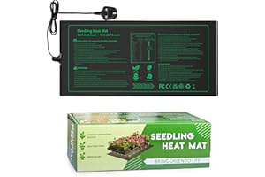 NAMOTEK Plant Heat Mat, Durable Waterproof Seed Germination Heating Mat, Warm Hydroponic Heating Pad 52 x 24cm MET Standard UK Plug