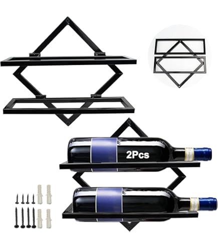 Aazon.co: FLstudio Wall Ount Wine Rack: Wall Ounted Wine Holder For