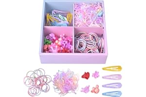 Chstarina Mädchen Haarschmuck Set,Baby Haarspangen Mädchen Haarspangen Baby Kinder Haarschmuck Mädchen Kleine Haargummis Haar Accessoire Haarklammer Bartgummi MäNner Haarclips